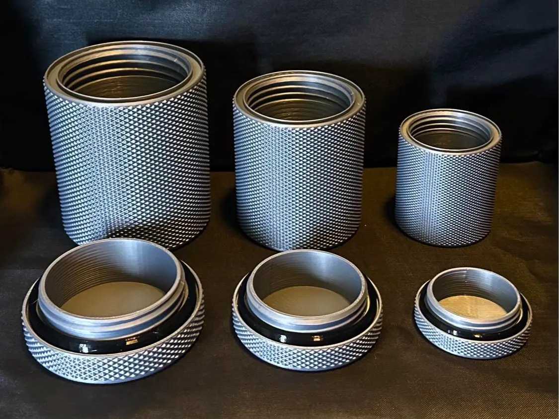 Tall Rugged Threaded Containers