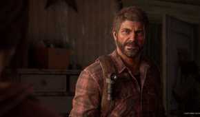 Screenshot from The Last Of Us Part I video game on PC of main character Joel in dilapidated bedroom