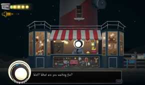 Screenshot from The Perfect Pencil video game of carnival shop