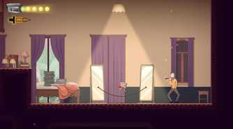 Screenshot from The Perfect Pencil video game of character fighting man with flute