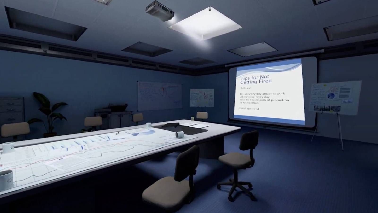 A screenshot from The Stanley Parable and tips to not get fired