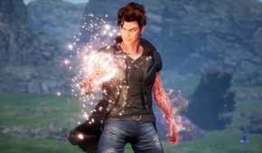Screenshot from Undefeated: Genesis video game of man looking at his arm and veins glowing.