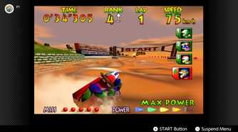 Screenshot of Wave Race 64 running on the Nintendo Switch