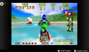 Screenshot of Wave Race 64 running on the Nintendo Switch