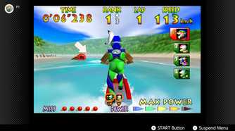 Screenshot of Wave Race 64 running on the Nintendo Switch