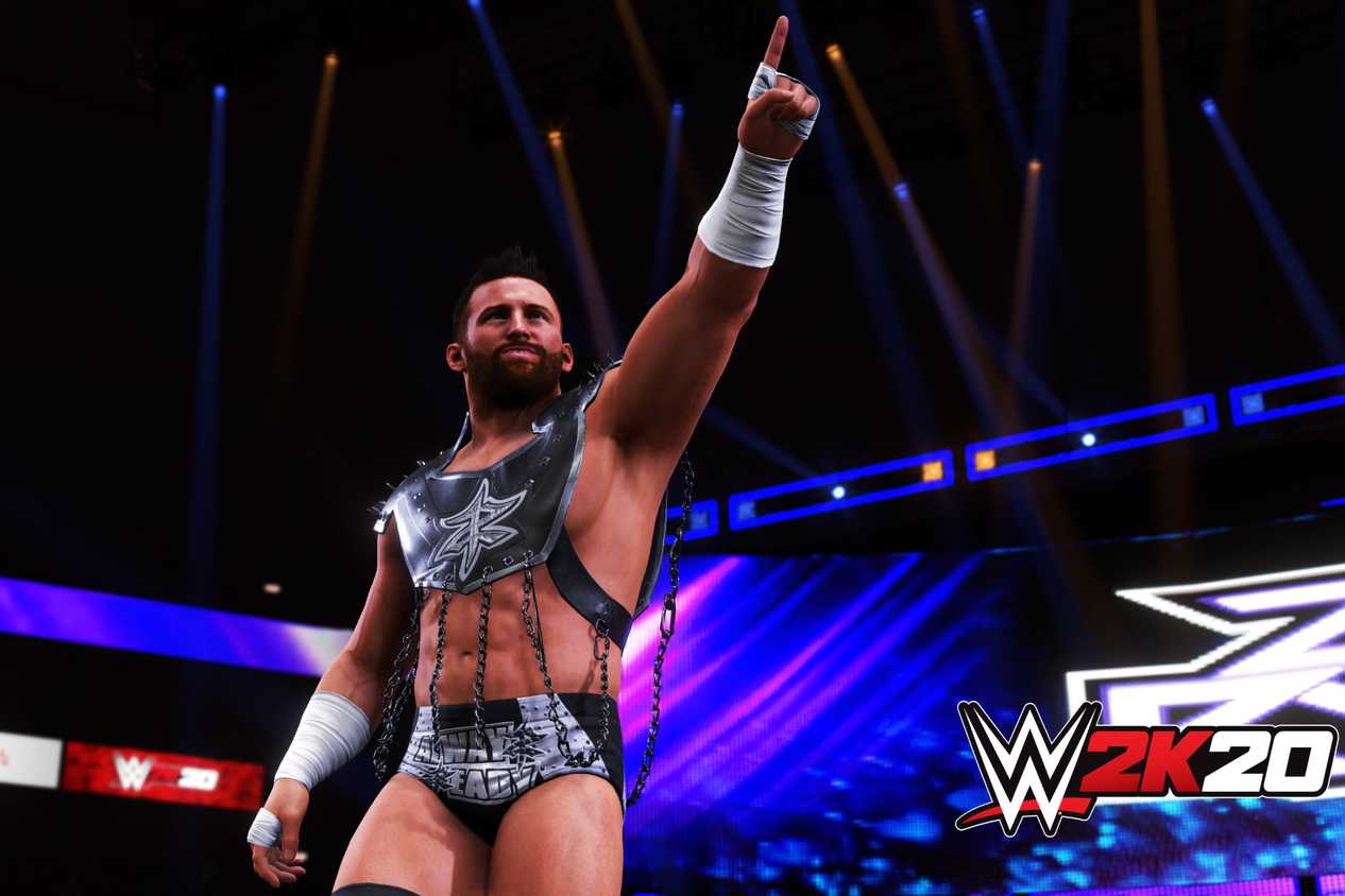 Former WWE superstar Zack Ryder throwing a finger up in the air.