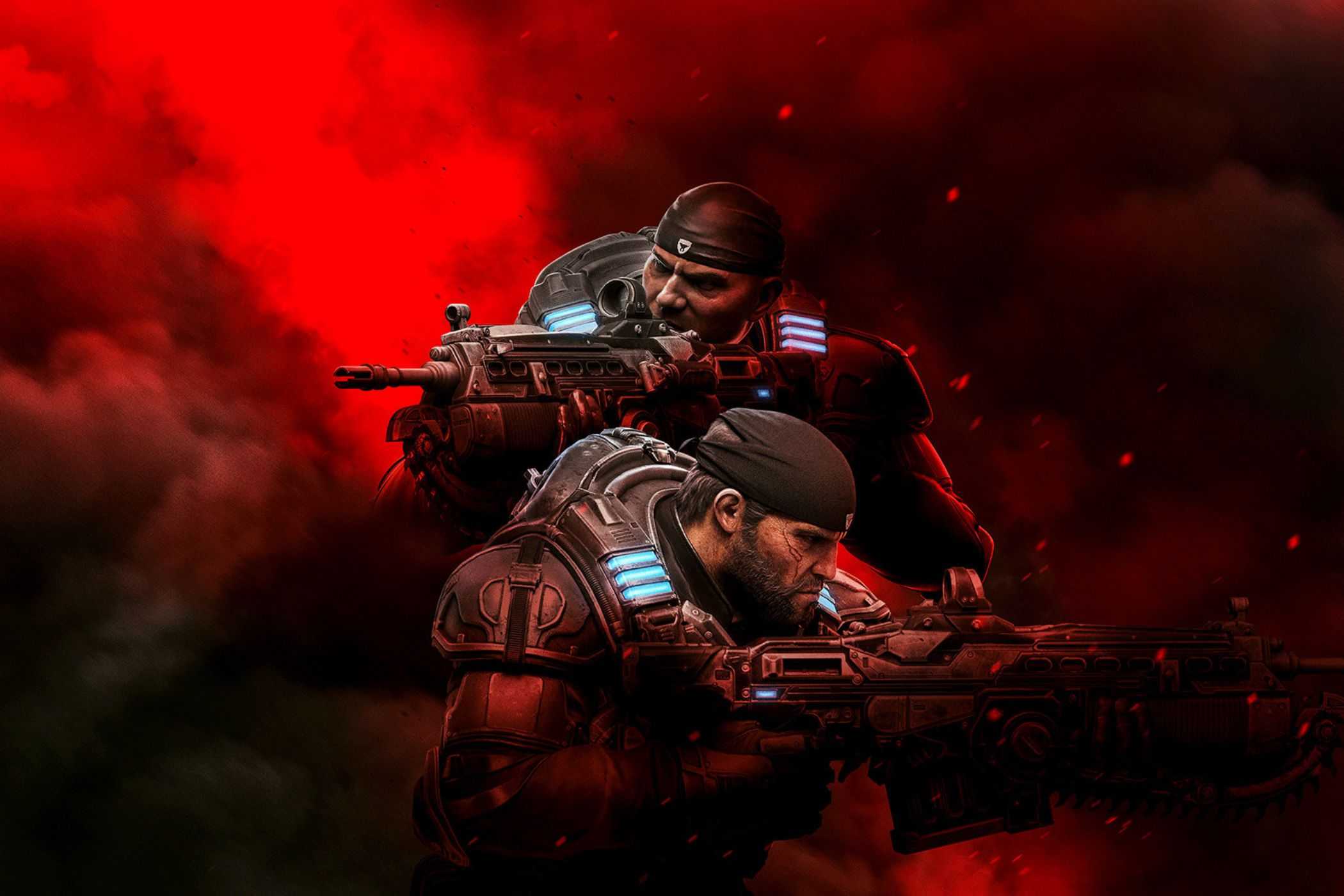 Gears of War marcus and dom in smoke