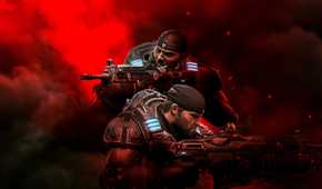 Gears of War marcus and dom in smoke