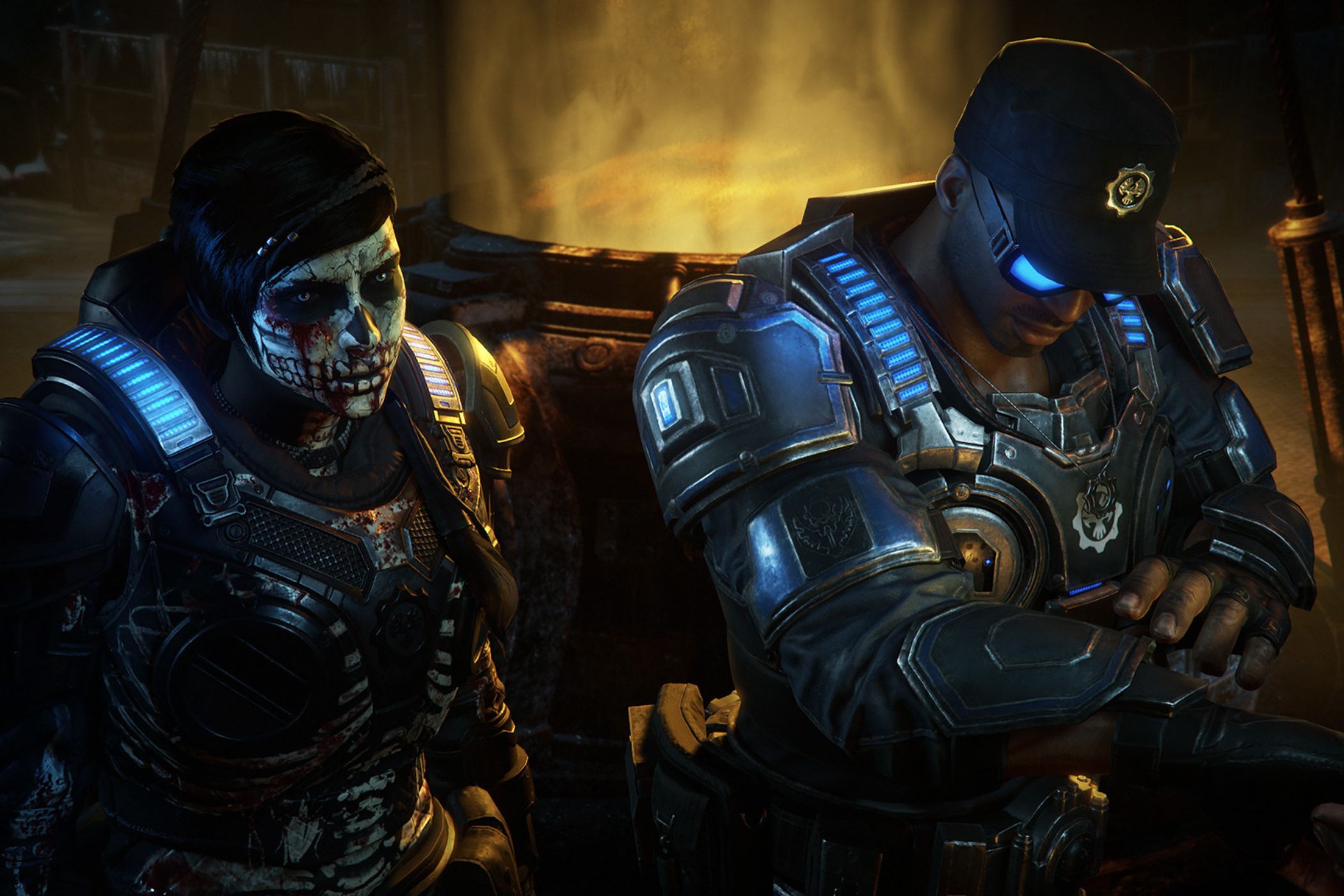 Gears of War soldiers near vent