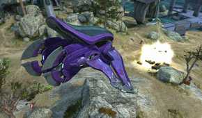 Master Chief Collection Banshee flying over gorge