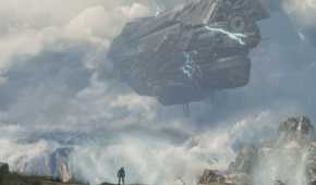 Master Chief Collection Master Chief standing on cliff below space ship