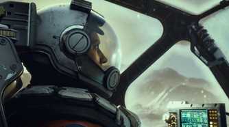 Starfield player in wearing space suit in ship