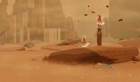 Two players interacting in Journey