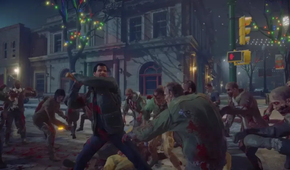 Frank fighting off zombies in Dead Rising 4