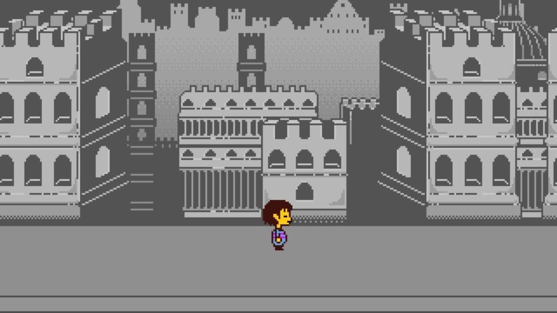 walking through a city in Undertale