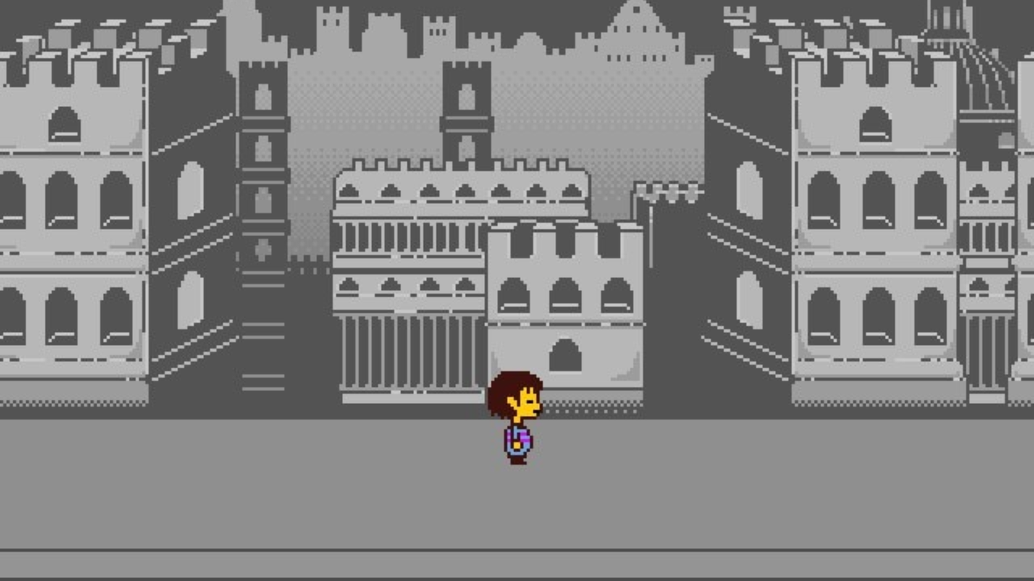 walking through a city in Undertale