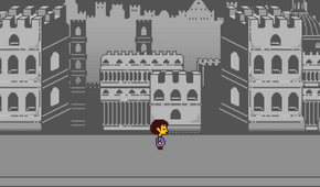 walking through a city in Undertale