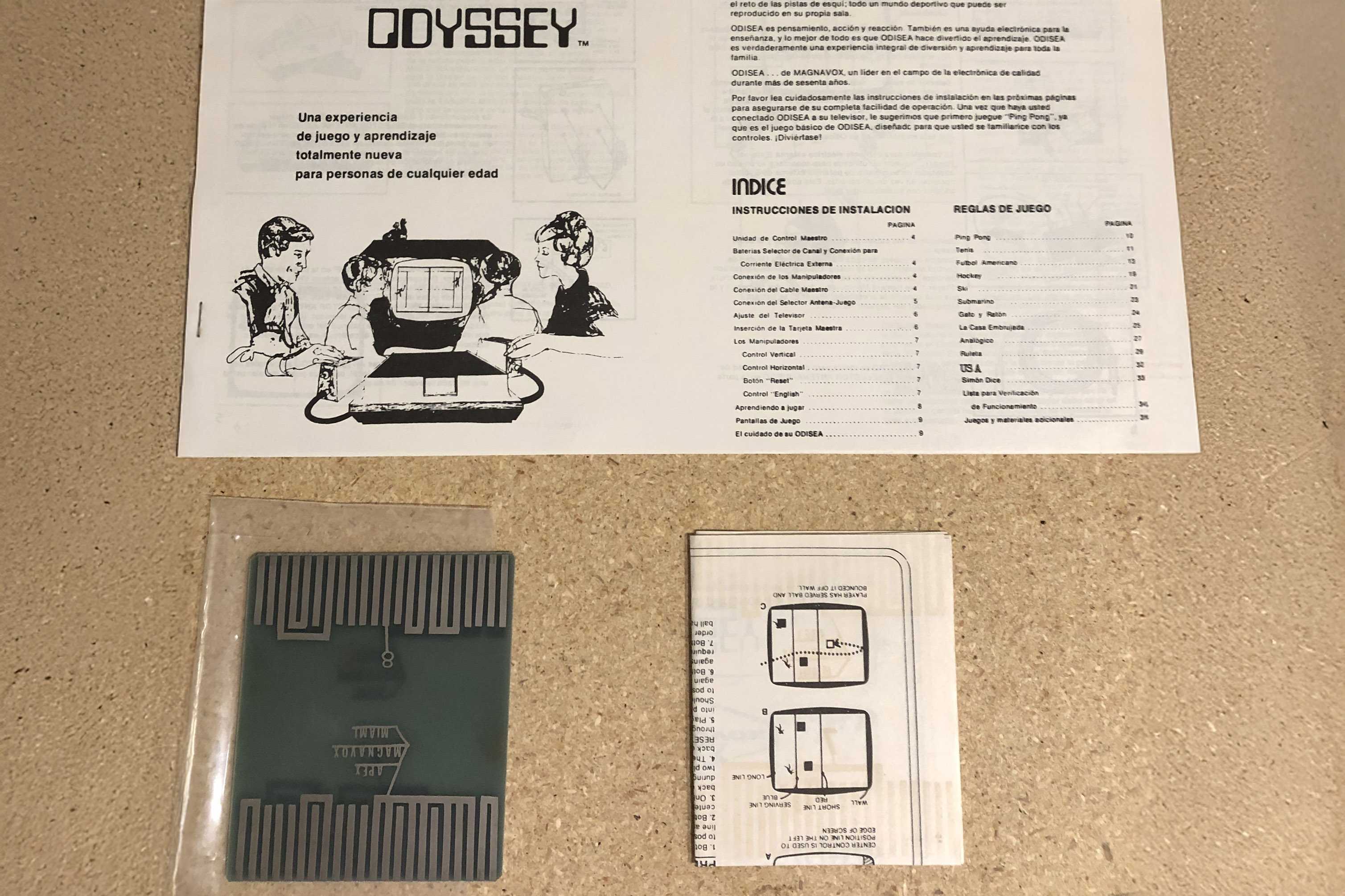 Magnavox Odyssey "blue-card" rare multi-card game