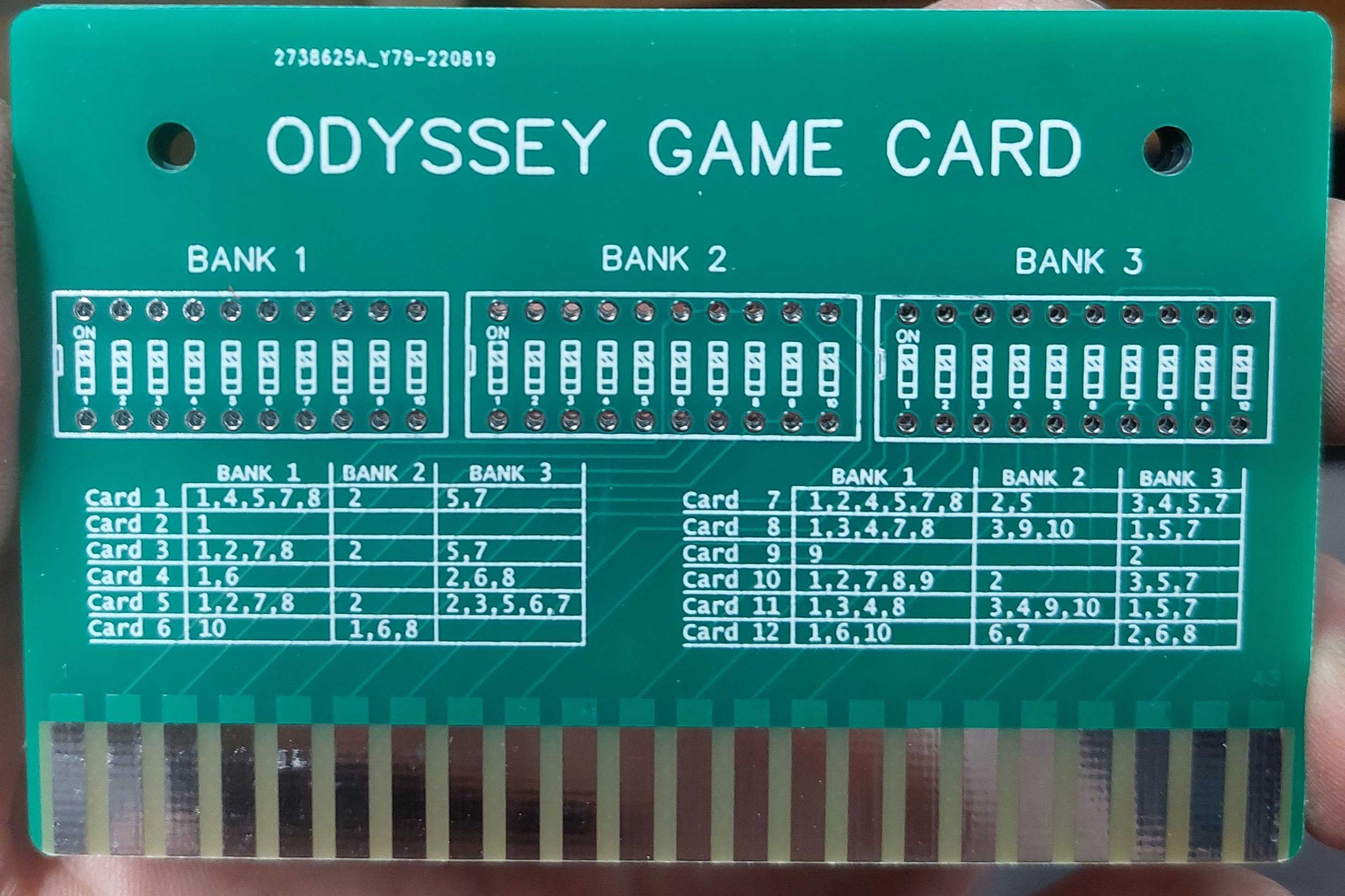 Magnavox Odyssey modern multi-card game card project