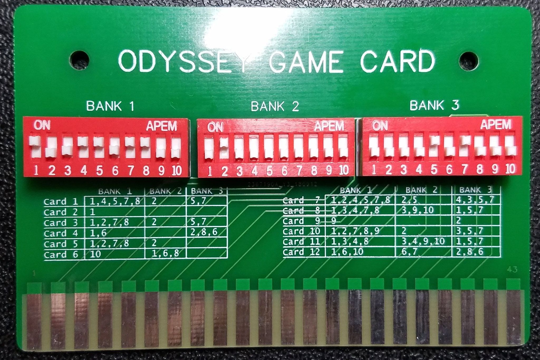 Magnavox Odyssey modern multi-card game card project