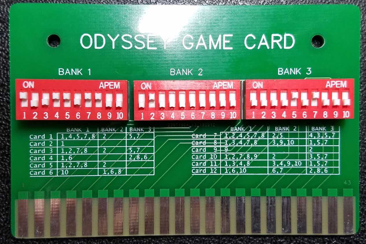 Magnavox Odyssey modern multi-card game card project