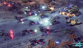 Top down view of vehicle combat