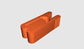 A 3D design of a bag clip