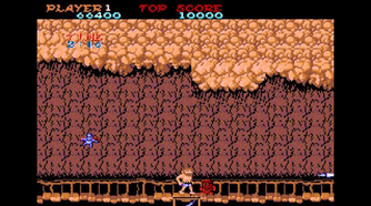 A cave level in Ghosts 'n Goblins