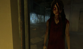 Alma Wade staring at the player