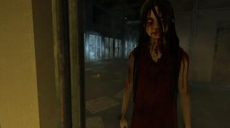 Alma Wade staring at the player