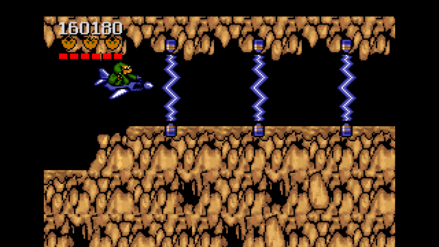 a Battletoad flying an aeroplane