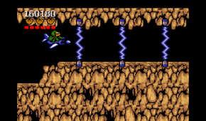 a Battletoad flying an aeroplane
