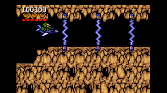 a Battletoad flying an aeroplane