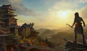 A screenshot from Assassin's Creed Shadows, showing the protagonist Naoe holding a Kusarigama.