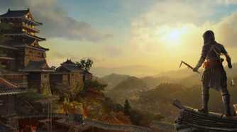A screenshot from Assassin's Creed Shadows, showing the protagonist Naoe holding a Kusarigama.