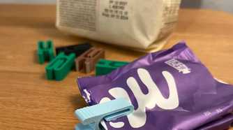 3D printed bag clips attached to the bags