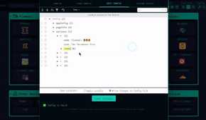 A screenshot of GUI to edit different items on a Dashy dashboard