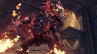 Borderlands 3 beast boss on fire