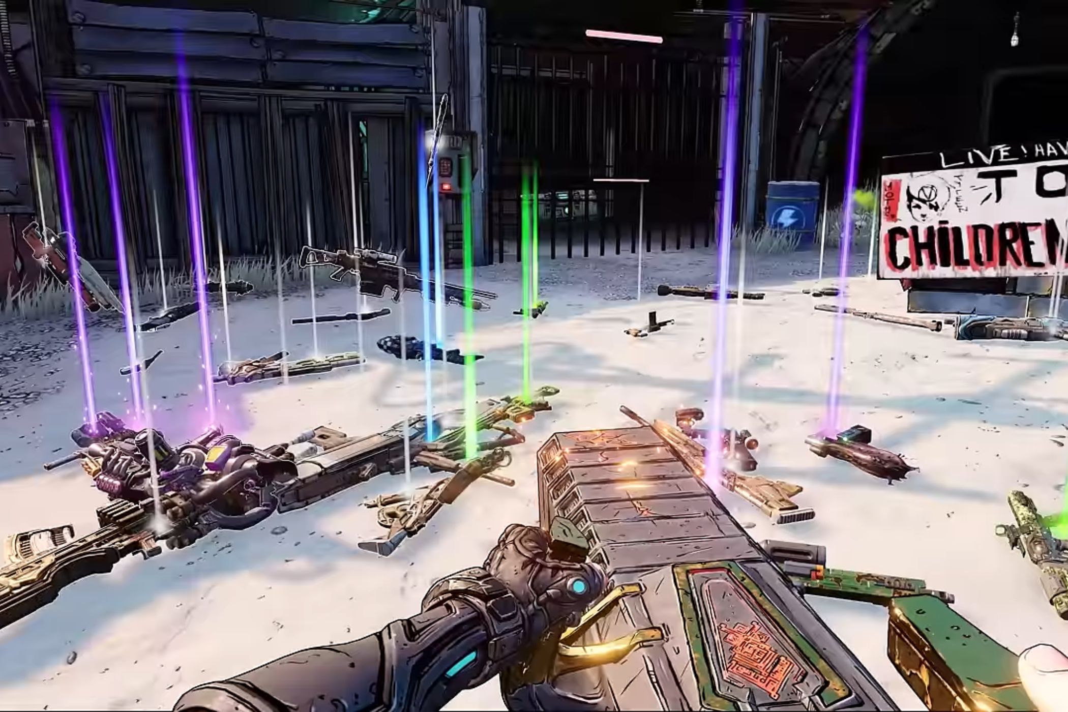 Borderlands 3 player shooting loot from gun