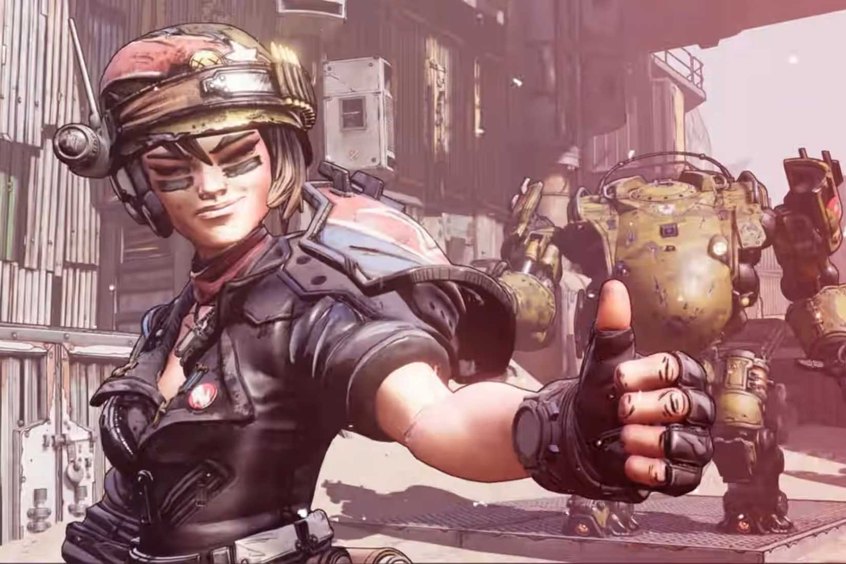 Borderlands 3 Moze giving thumbs up