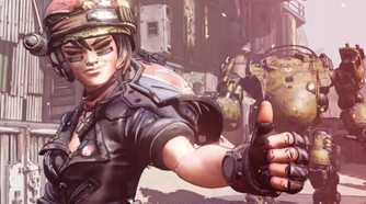 Borderlands 3 Moze giving thumbs up