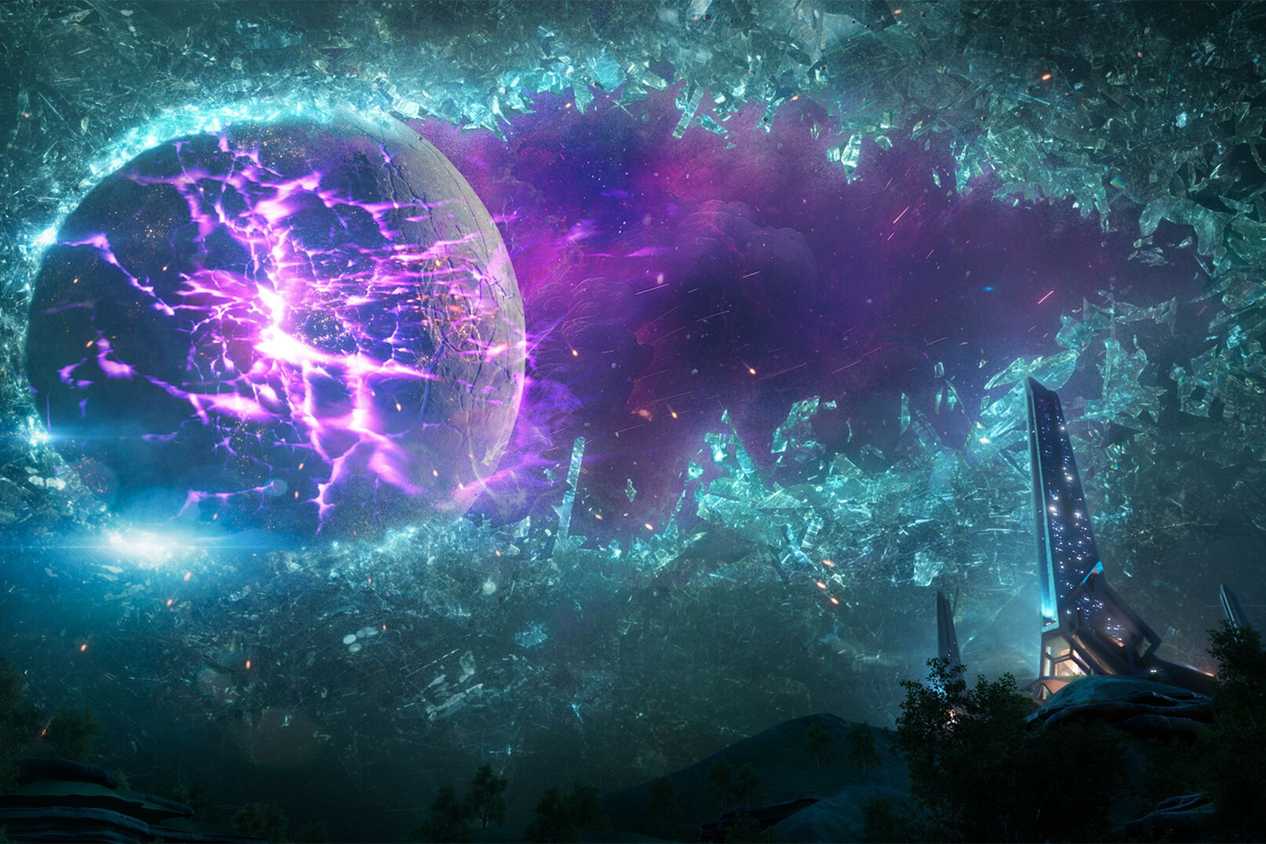 The sky breaking in Borderlands 4.