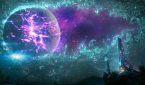 The sky breaking in Borderlands 4.