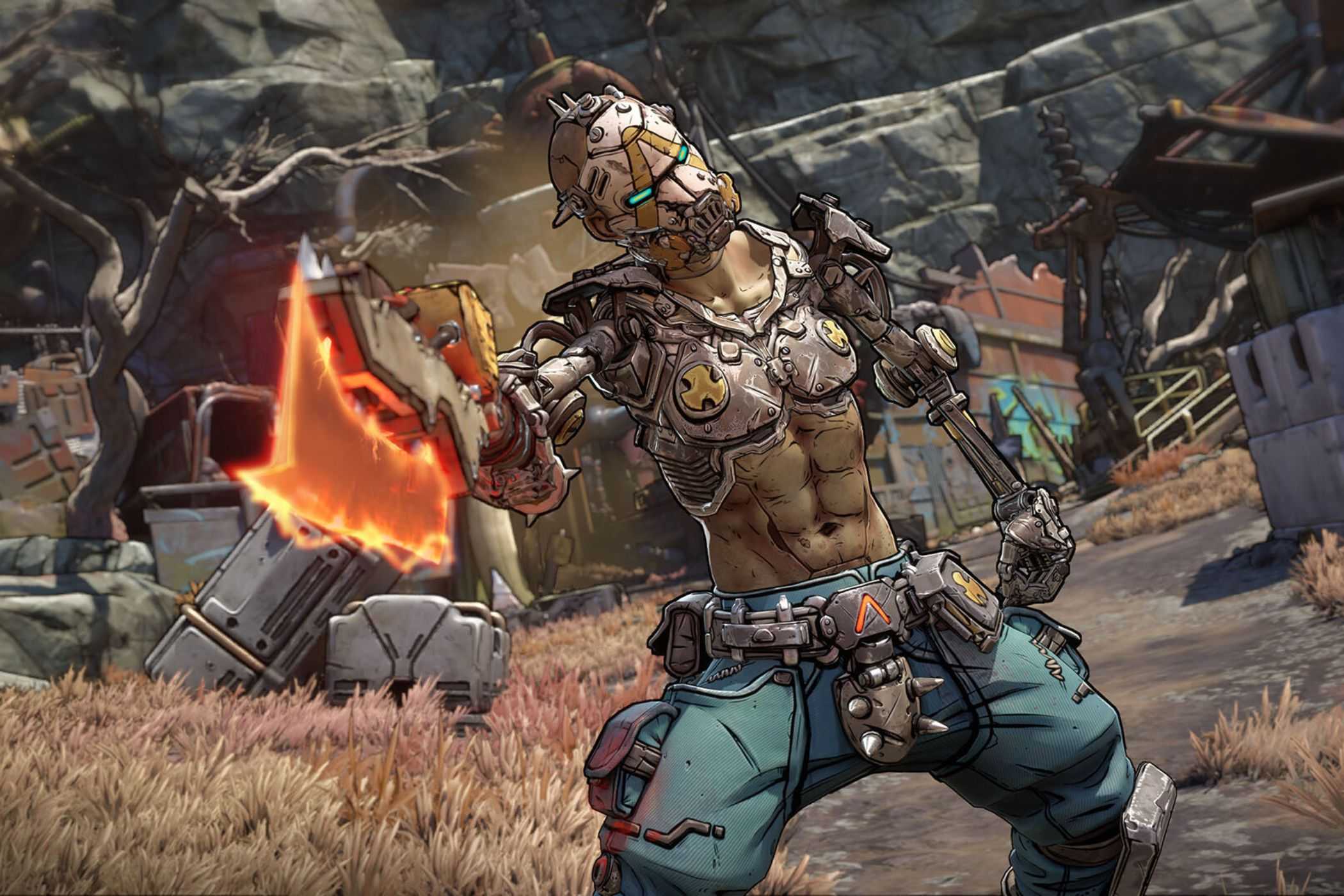 Borderlands 4 ripper psycho holding cleaver
