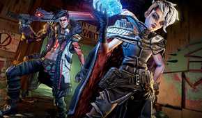 Borderlands 3 Tyreen and Troy standing in vault