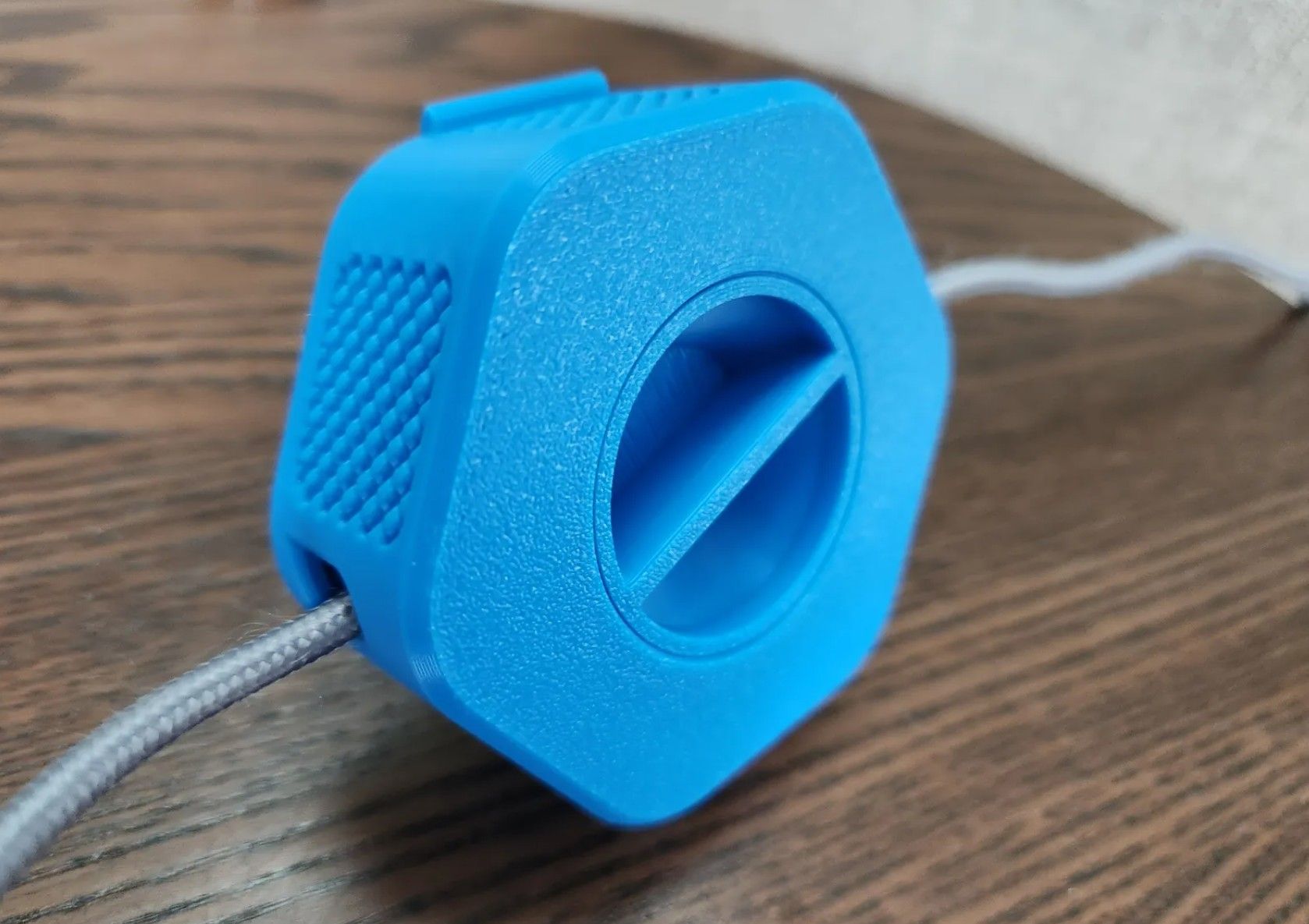cable organizer with a wire passing through it