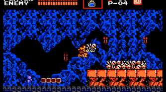 Going through level in Castlevania for the NES