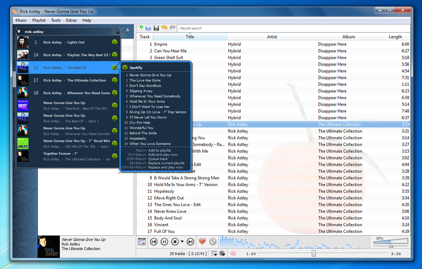 Clementine Spotify source