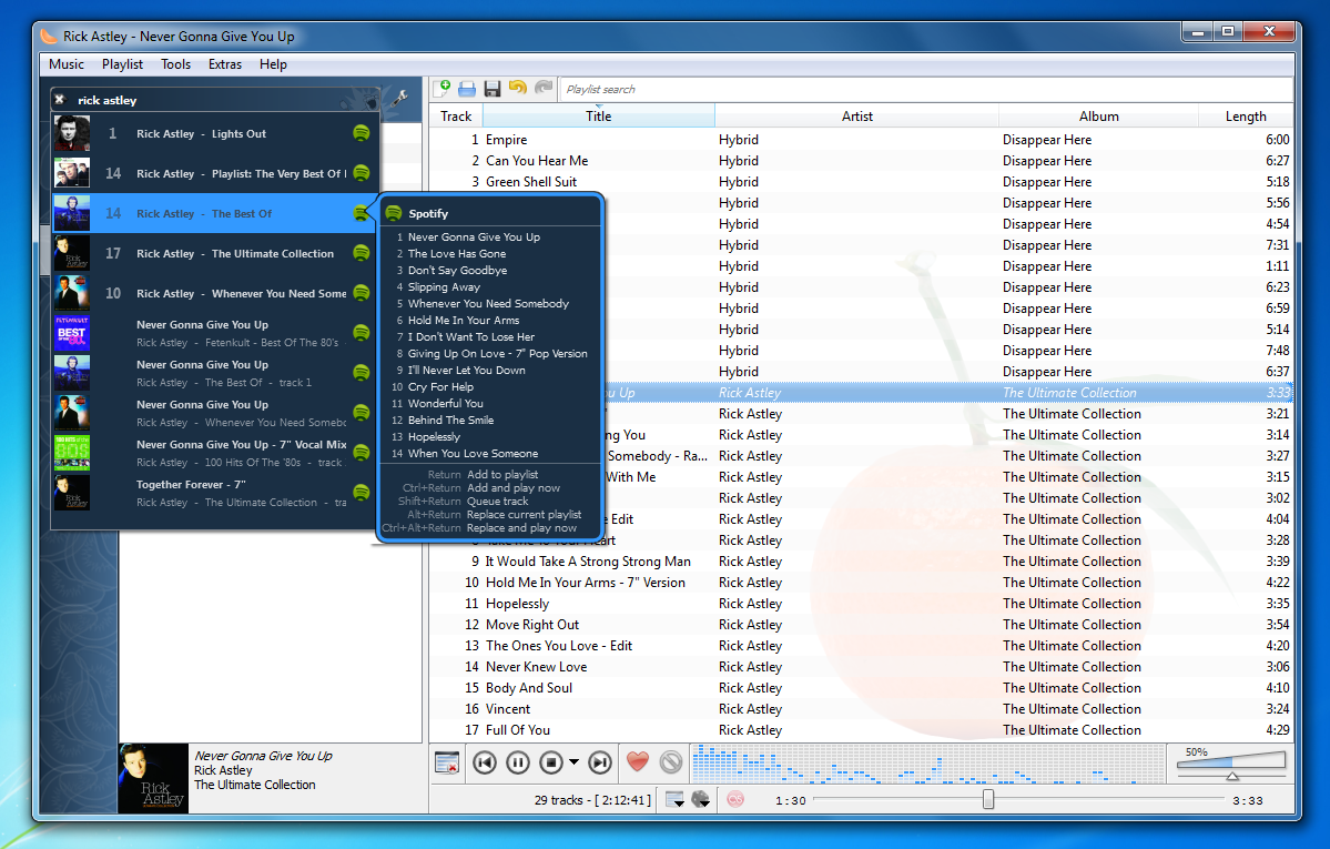 Clementine Spotify source
