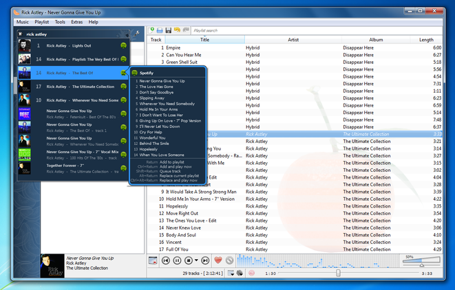Clementine Spotify source